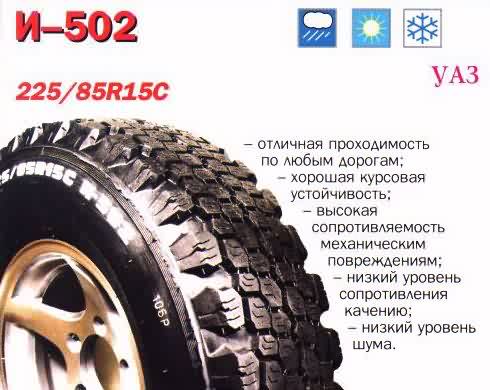 Резина на УАЗ i-502